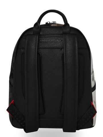 Sprayground Silver Side Drip Black Check - Zaini Unisex - Nero/Argento