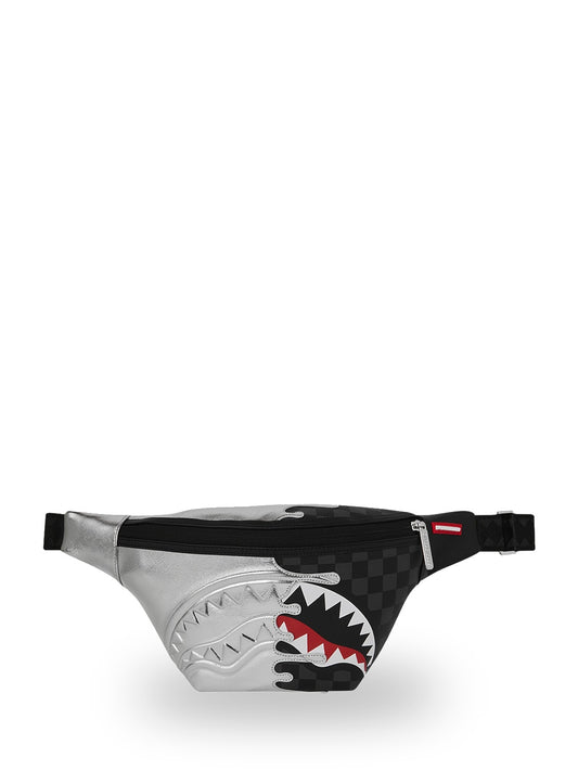 Sprayground Silver Side Drip Black Check - Borse Unisex - Nero/argento