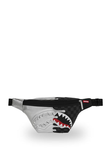 Sprayground Silver Side Drip Black Check - Borse Unisex - Nero/argento