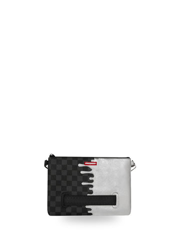 Sprayground Silver Side Drip Black Check - Borse Unisex - Nero/Argento