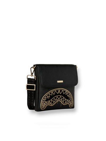 Sprayground That Gold Drap Messenger Sling - Borse Unisex - Nero/oro