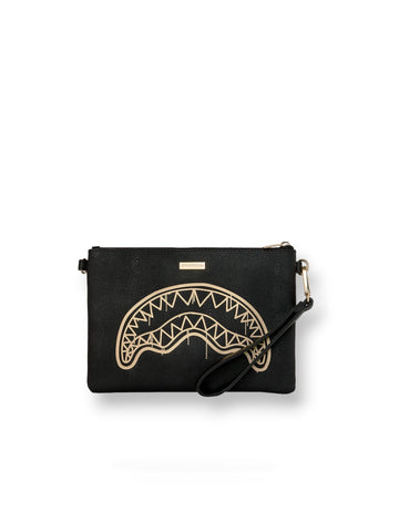Sprayground That Gold Drap Crossbody Pouchette - Borse Unisex - Nero/Oro