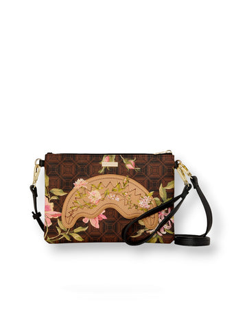 Sprayground Ai Henny Floral Crossbody Pouchette - Borse Unisex - Marrone