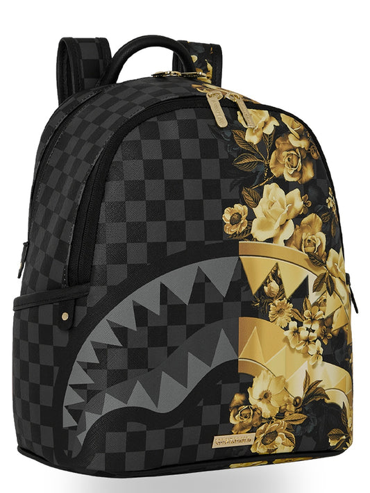 Sprayground Gold Floral Remix - Zaini Unisex - Nero/Oro