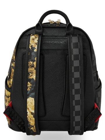 Sprayground Gold Floral Remix - Zaini Unisex - Nero/Oro