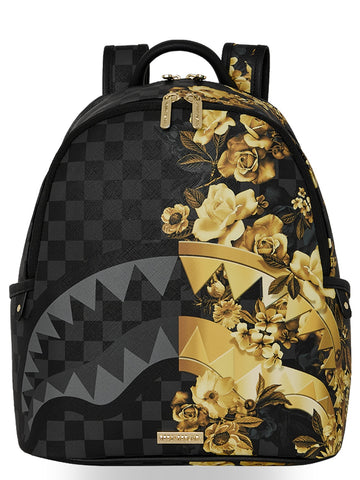 Sprayground Gold Floral Remix - Zaini Unisex - Nero/Oro