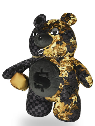 Sprayground Gold Floral Remix Moneybear - Zaini Unisex - Multicolore