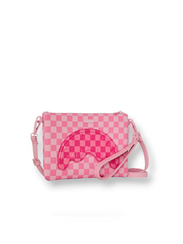 Sprayground Pink Sip Patch Crossbody Pouchette - Borse Unisex - Rosa