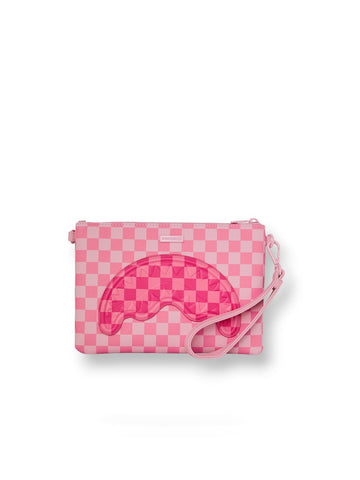 Sprayground Pink Sip Patch Crossbody Pouchette - Borse Unisex - Rosa