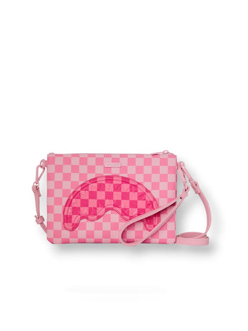 Sprayground Pink Sip Patch Crossbody Pouchette - Borse Unisex - Rosa