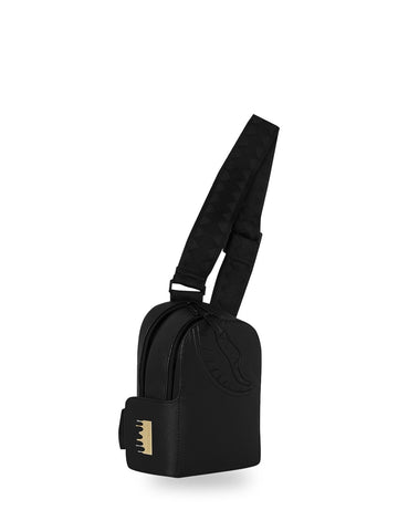 Sprayground Gold Brick Lux Backpack Sling - Borse Unisex - Nero