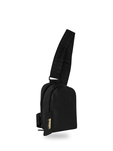 Sprayground Gold Brick Lux Backpack Sling - Borse Unisex - Nero
