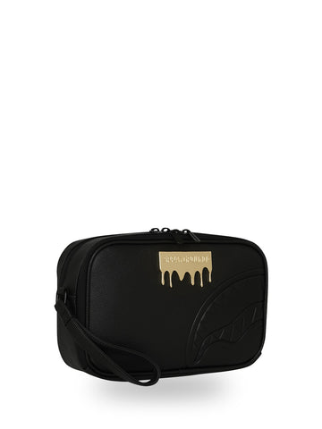 Sprayground Gold Brick Lux Brick Toletry - Borse Unisex - Nero/Oro