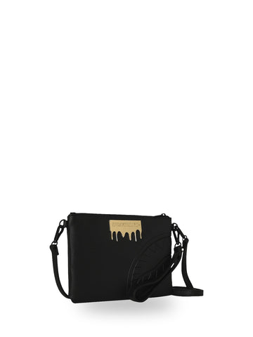 Sprayground Gold Brick Lux Crossbody Pouchette - Borse Unisex - Nero/Oro
