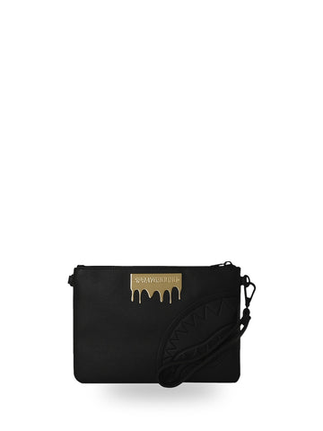 Sprayground Gold Brick Lux Crossbody Pouchette - Borse Unisex - Nero/Oro
