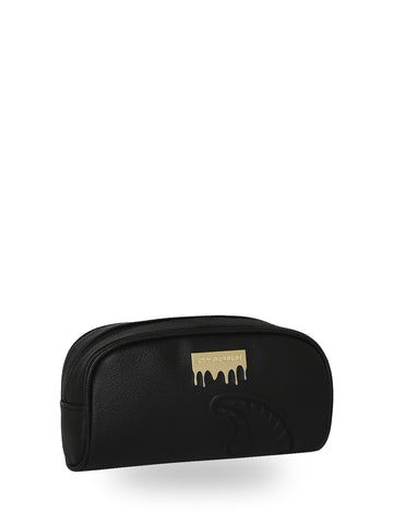 Sprayground Silver Side Drip Black Check Pencil Pouch - Borse Unisex - Nero/oro