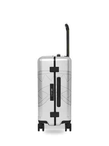 Sprayground Silver Side Drip Black Check Carry-on Hard Luggage - Home Unisex - Nero/Argento