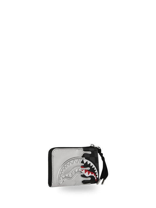 Sprayground Silver Side Drip Wallet - Portafogli Unisex - Nero/Argento
