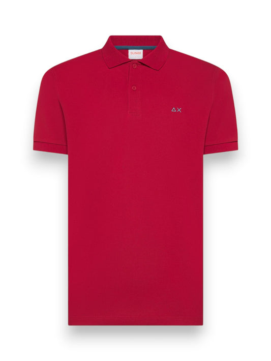Sun68 Polo Basic S/s - T-Shirt Uomo - Rosso