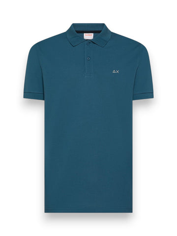 Sun68 Polo Basic S/s - T-Shirt Uomo - Avio Scuro