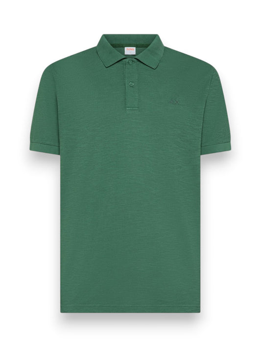 Sun68 Polo Jersey Slub S/S - T-Shirt Uomo - Muschio