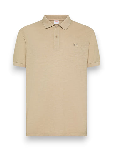 Sun68 Polo Jersey Slub S/S - T-Shirt Uomo - Stone