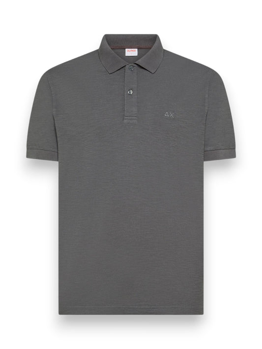 Sun68 Polo Jersey Slub S/S - T-Shirt Uomo - Inchiostro