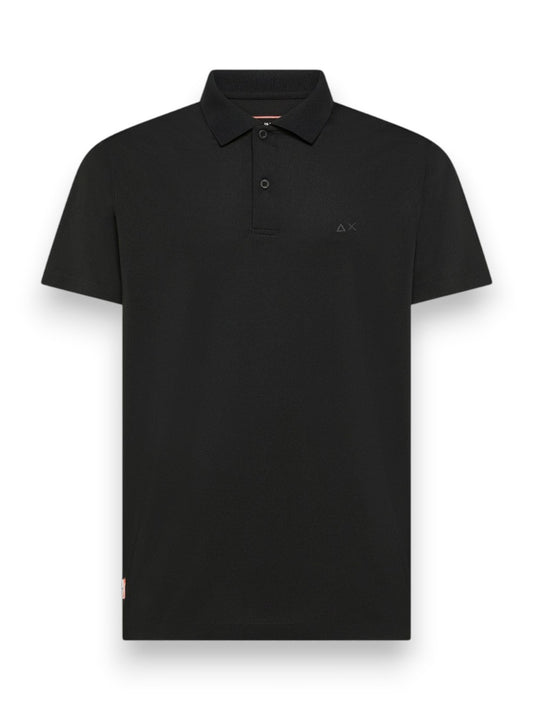 Sun68 Polo Piquet Tech S/S - T-Shirt Uomo - Nero
