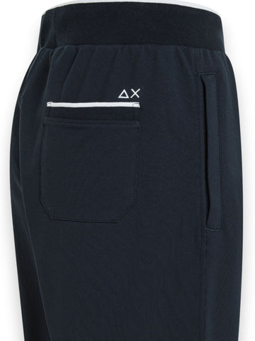 Sun68 Sweatpants Piquet Small Stripe - Pantaloni Uomo - Navy Blue