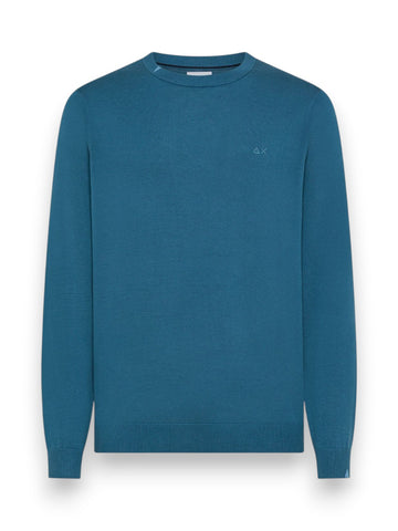 Sun68 Sweater Basic L/s - Maglieria Uomo - Avio Scuro