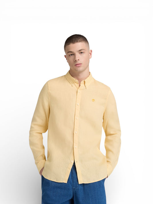 Timberland Mill Brook Linen Shirt Safari - Camicia Uomo - Giallo
