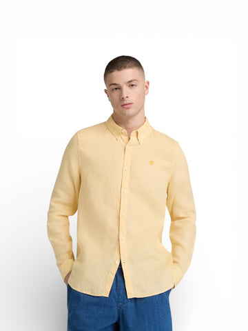 Timberland Mill Brook Linen Shirt Safari - Camicia Uomo - Giallo