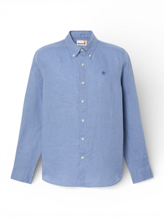 Timberland Mill Brook Linen Shirt Safari - Camicie Uomo - Blu