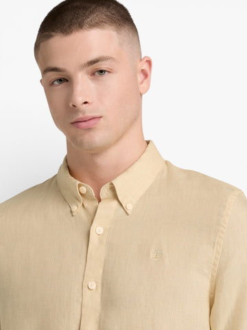 Timberland Mill Brook Linen Shirt Safari - Camicie Uomo - Beige