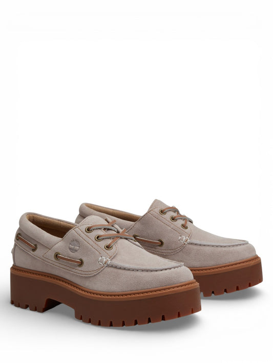 Timberland Stone Street Boat Shoe Light Purple Suede - Scarpe Donna - Tortora