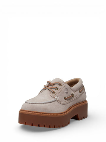 Timberland Stone Street Boat Shoe Light Purple Suede - Scarpe Donna - Tortora