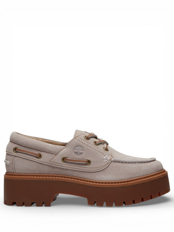 Timberland Stone Street Boat Shoe Light Purple Suede - Scarpe Donna - Tortora