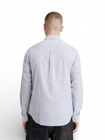 Timberland Ls Seersucker Striped Shirt - Camicie Uomo - Bianco/Celeste