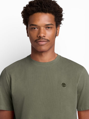Timberland Dunstan River Garment Dye Short Sleeve Tee Olivenite - T-Shirt Uomo - Verde