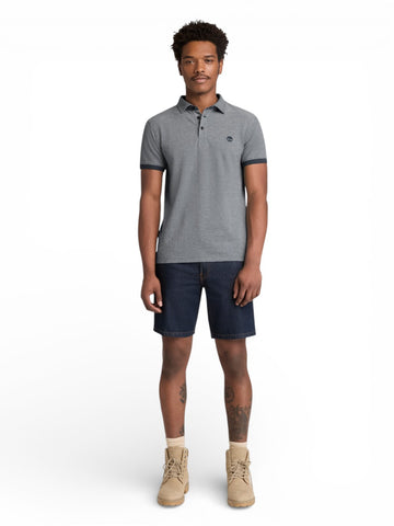 Timberland Baboosic Brook Oxford Short Sleeve Polo - T-Shirt Uomo - Blu