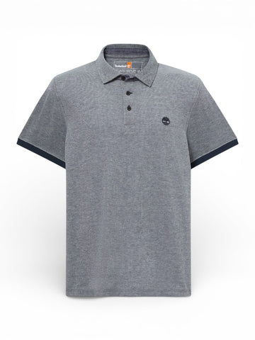 Timberland Baboosic Brook Oxford Short Sleeve Polo - T-Shirt Uomo - Blu