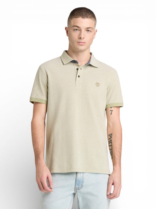 Timberland Baboosic Brook Oxford Short Sleeve Polo - T-Shirt Uomo - Verde