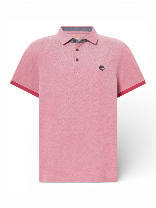 Timberland Baboosic Brook Oxford Short Sleeve Polo - T-Shirt Uomo - Rosa