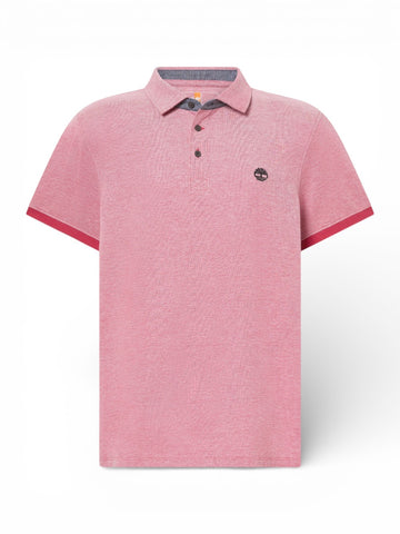 Timberland Baboosic Brook Oxford Short Sleeve Polo - T-Shirt Uomo - Rosa