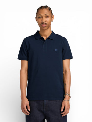 Timberland Millers River Short Sleeve Stretch Polo American Beauty - T-Shirt Uomo - Blu