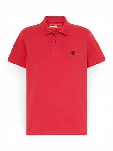 Timberland Millers River Short Sleeve Stretch Polo American Beauty - T-Shirt Uomo - Rosso