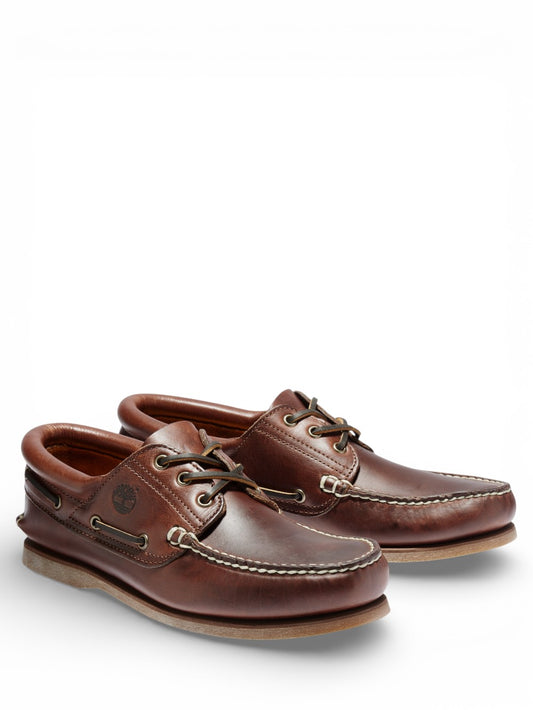 Timberland Classic Boat 3 Eye Padded Collar - Uomo - Marrone