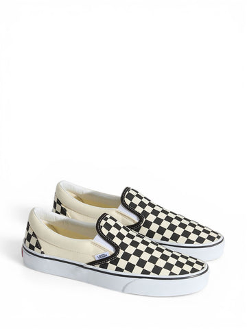 Vans Ua Classic Slip-On Blk&Whtchckerboard/Wht - Sneakers Unisex - Bianco/Nero