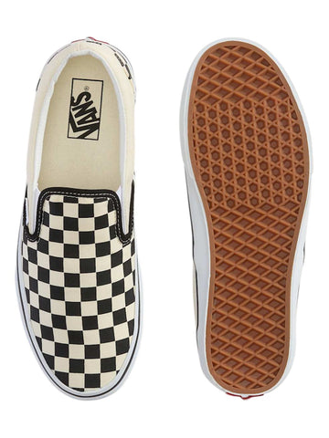 Vans Ua Classic Slip-On Blk&Whtchckerboard/Wht - Sneakers Unisex - Bianco/Nero