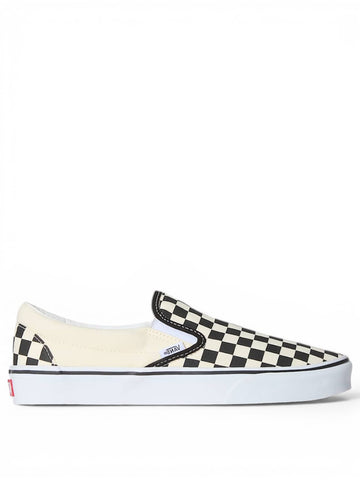 Vans Ua Classic Slip-On Blk&Whtchckerboard/Wht - Sneakers Unisex - Bianco/Nero